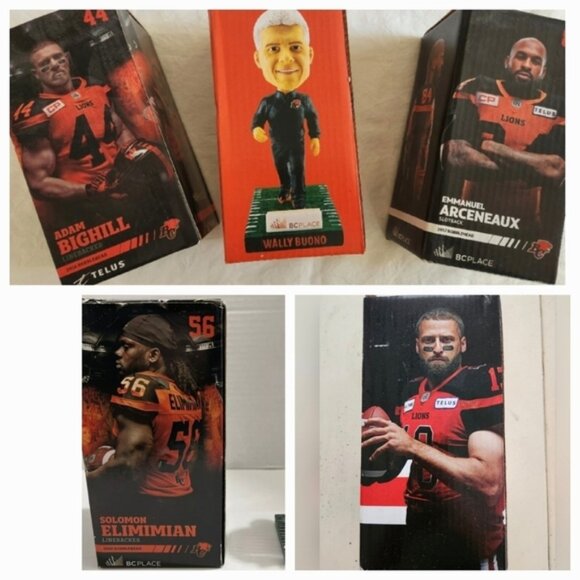LOT BC Lion's CFL bobble heads - Picture 1 of 4